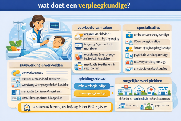 Alles over het beroep verpleegkundige Wat doet een verpleegkundige